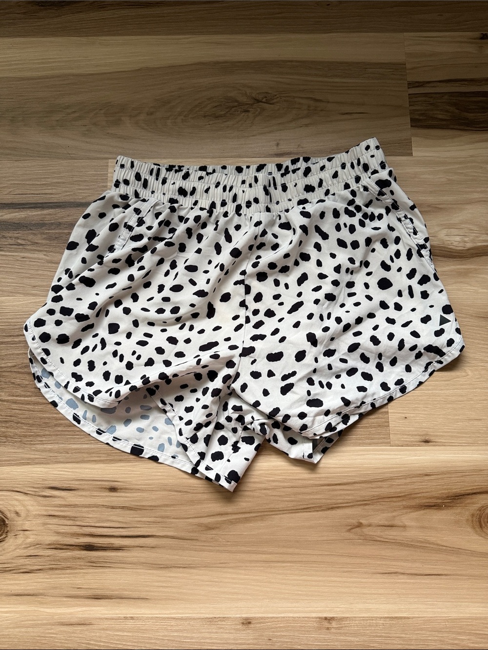 Women’s Vitality Black & White Printed Elastic Waist Shorts
